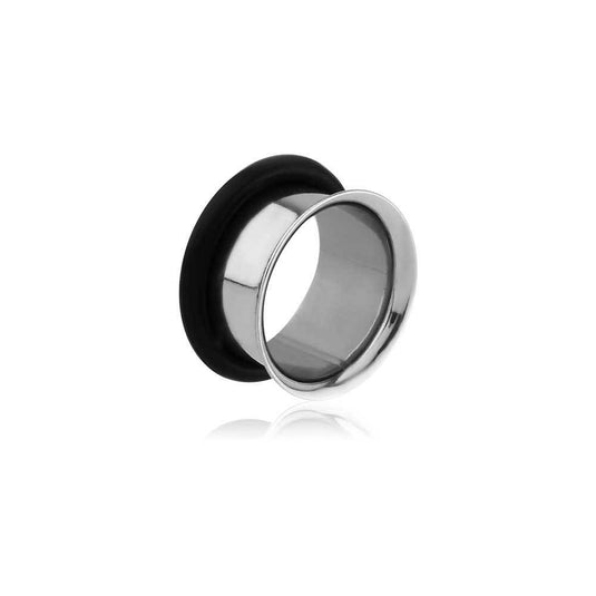 Surgical Steel Silver O-Ring Flared Tunnel