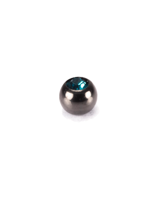 Black Steel Coloured Crystal Threaded Balls