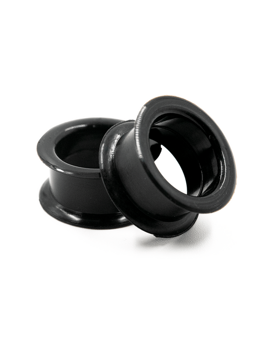 Thicker Black Double Flared Silicone Tunnel