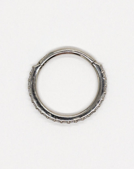 Crystal Halo Hinged Ring