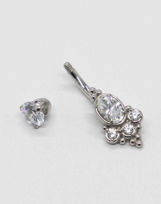 Crystal Queen Navel Curved Barbell