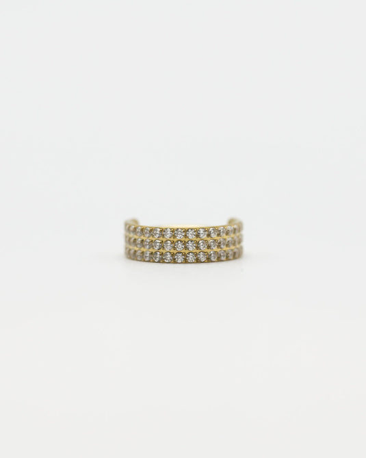 Clustered Crystals Titanium Hinged Ring