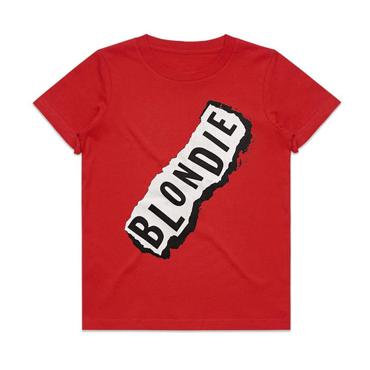 Blondie - Torn Logo Kids - Red T-shirt (Limited Tour Item)