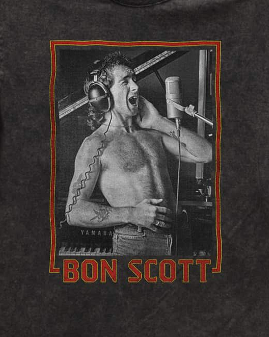 Bon Scott - Dirty Deeds 75SR Vintage Wash T-Shirt