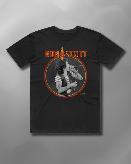 Bon Scott - Vic Park Circle T-Shirt