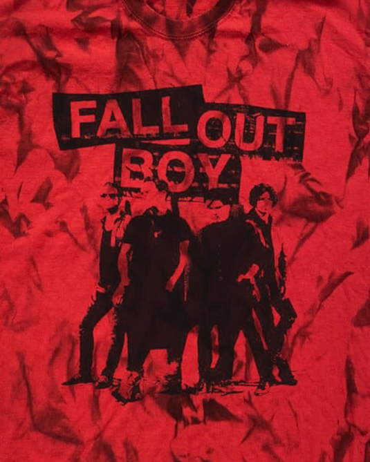 Fall Out Boy - Band Red Tie-Dye T-Shirt