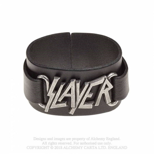 Slayer - Logo Leather Wriststrap