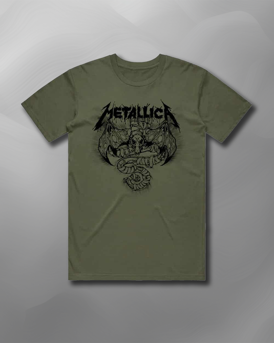 Metallica - Roam Mono Blast Military Green T-Shirt
