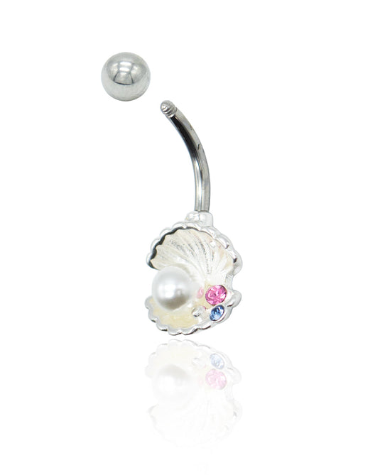 Under The Sea Clam Shell Navel Bar