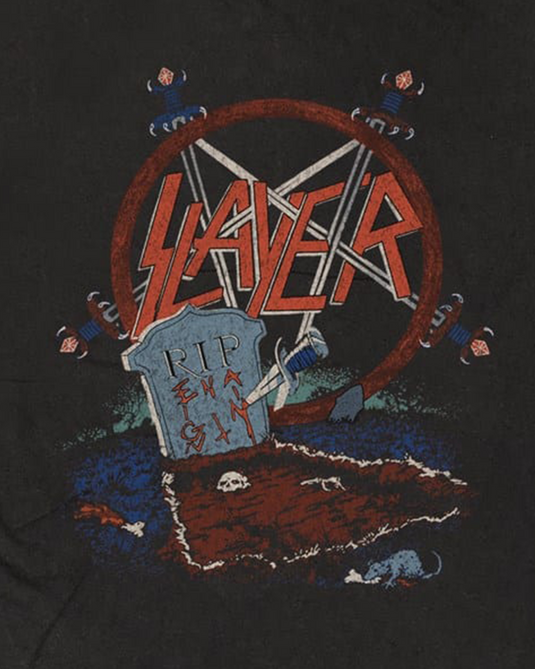 Slayer - Grave Tour Vintage Wash T-Shirt
