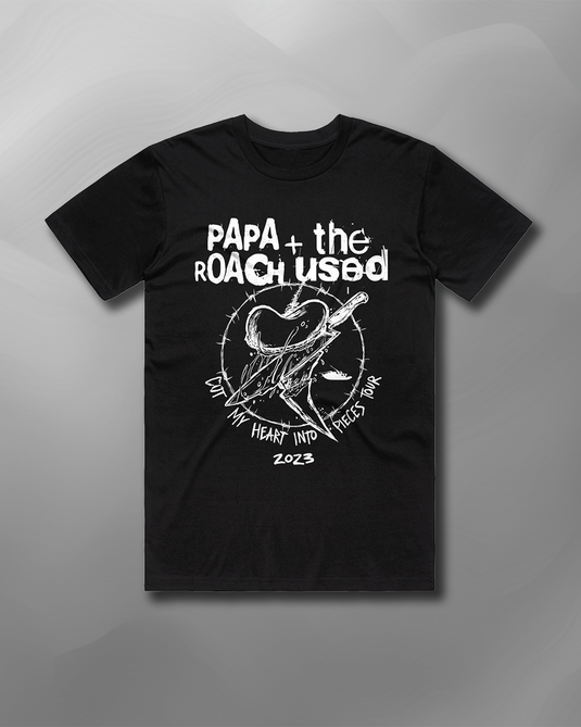 The Used & Papa Roach - 2023 Cut my Heart into Pieces Tour T-Shirt