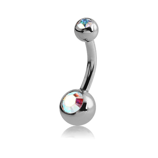 Surgical Steel Small Jewelled Navel Barbell