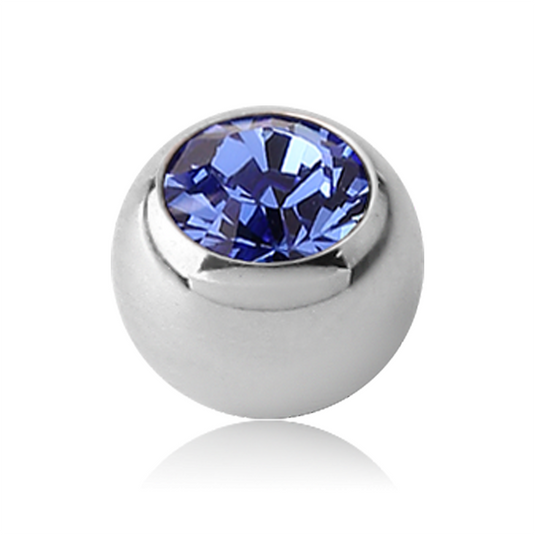 Sapphire Crystal Threaded Ball